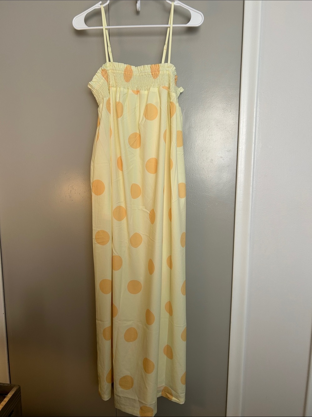 Yellow Polka Dot Maxi Dress - Brand: